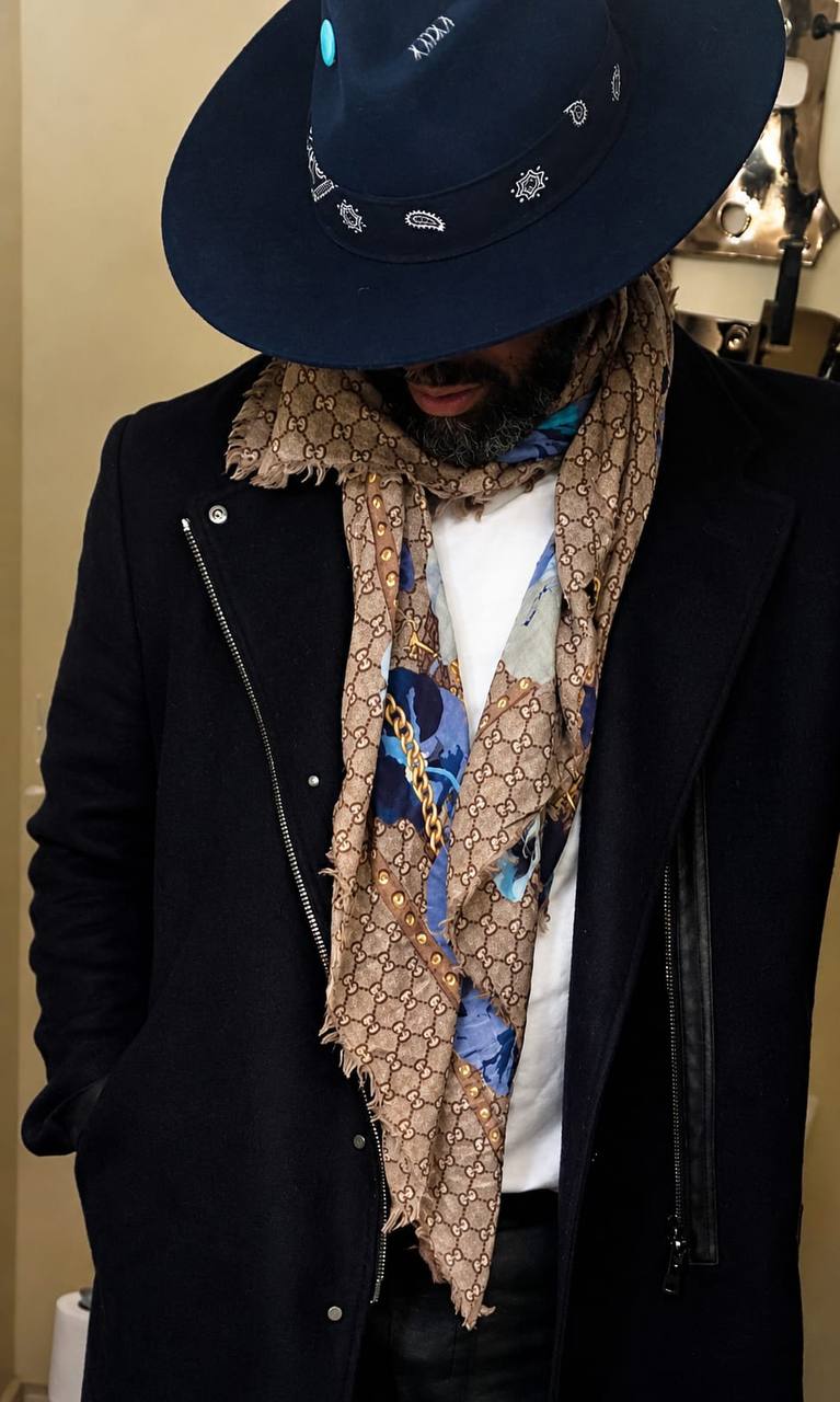Erik Moore -- wide-brim hat portrait