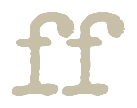 fewture fund ff monogram, gold, for dark backgrounds