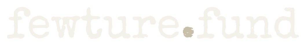 fewture.fund wordmark, cream, for dark backgrounds